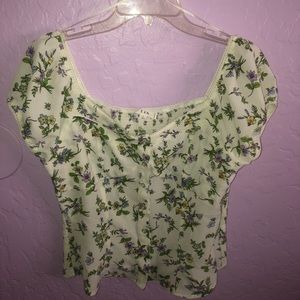 Button Flower Blouse